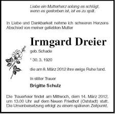 Irmgard Dreier | Nordkurier Anzeigen - 006202225701