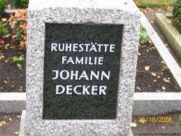 Grab von Johann Decker (-), Friedhof Plaggenburg