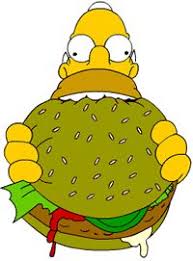 Image result for homer simpson hamburger