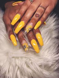 Spring/ Summer ready nails | Sunflower nails, Nails, Yellow nails