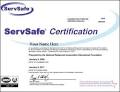 Serve safe certificate