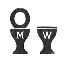 Image result for man and woman at toilet
