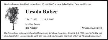 Ursula Raber | Nordkurier Anzeigen