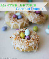 Easter Brunch Coconut Donuts - Chez CateyLou