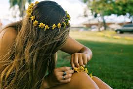 Image result for hippies flowers in hair