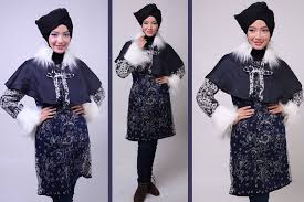 Hasil gambar untuk Gambar baju muslim kombinasi batik modern
