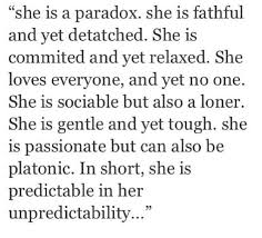 Predictable in her unpredictability | {words} | Pinterest | Infp ... via Relatably.com