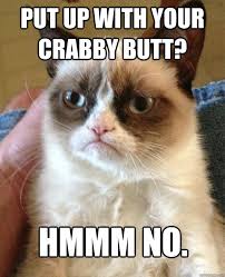 Put up with your crabby butt? Hmmm NO. - Misc - quickmeme via Relatably.com