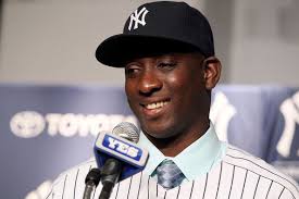 Rafael Soriano of the New York Yankees speaks during his introduction press conference on January 19, 2011 at Yankee Stadium in the Bronx ... - Rafael%2BSoriano%2BNew%2BYork%2BYankees%2BIntroduce%2Bt5aj2pmf7Wnl
