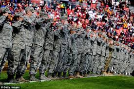 Image result for NFL and support the troops