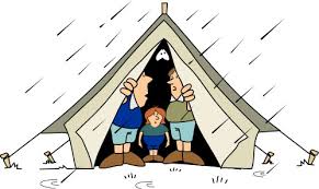 Image result for camping in the rain cartoons