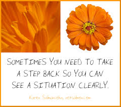 Sometimes you need to take a step back so you can see a situation. - poster-step-back