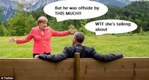Memes of Angela Merkel speaking to Barack Obama go viral | Daily ... via Relatably.com