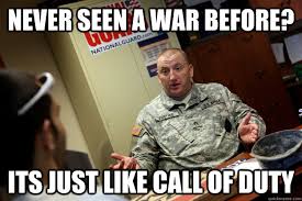 nonchalant military recruiter memes | quickmeme via Relatably.com