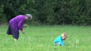 Image result for happy grandmother flowers and children