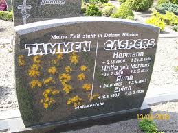 Grab von Hermann Caspers (06.12.1900-24.09.1981), Friedhof Stapel