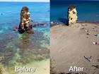 Resultado de imagem para praia da dona ana antes e depois