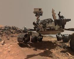 Billede af Curiosity Rover på Mars