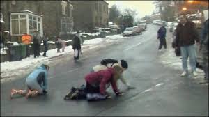 Image result for Images of invisible ice on street