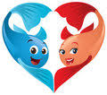 Valentine Fish In Love Stock Image &middot; Valentine Fish In Love - valentine-fish-love-17759721