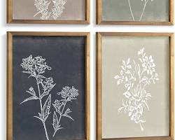 Image of Kitchen wall art botanical prints