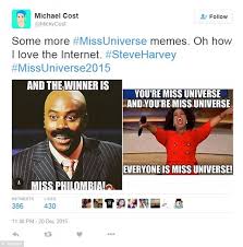 Steve Harvey&#39;s colossal Miss Universe gaffe sets off meme ... via Relatably.com