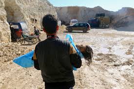Image result for Syria gas attack reportedly kills dozens, including children