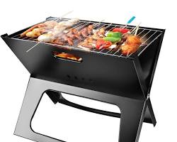 Charcoal Grill, Moclever Spacesaving & Foldable BBQ Barbecue Grill, Large Grilling Surface and Capacity Grill for Camping, Travel, Garden, Outdoor
