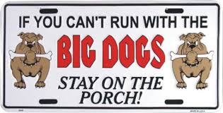 Image result for if you can't run with the big dogs stay on the porch