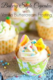Bakery Style Cupcakes with Vanilla Buttercream Frosting | Mandy's ...