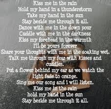 kiss me in the rain on Pinterest | Rain, Kiss Me and You Are Mine via Relatably.com