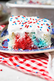 Red White and Blue Jello Poke Cake [+Video] - Oh Sweet Basil