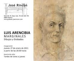 Luis Arencibia (Telde) exhibe una muestra de grabados y dibujos en una galería de. Cartel de la exposición (Foto TA) - img_Invitacion_ARENCIBIA