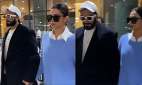 Ranveer walks hand-in-hand with Deepika, escorts her to car at Mumbai airport
