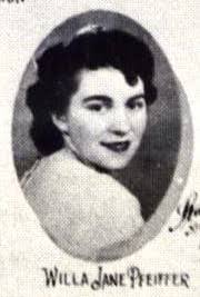 Willa Jane Pfeiffer, born 1924 in Indiana. She married a Mitchell. More About Willa Jane Pfeiffer: Residence: Box 861, Orleta, California - willajanepfiffer