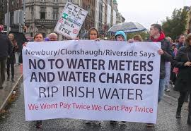 Image result for Anti-water charge protests groups around Ireland plan another national day
