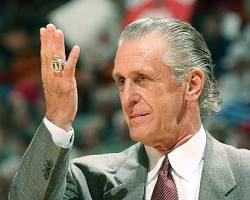 Image of Pat Riley coaching Miami Heat in the 90s