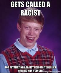 gets called a racist for retaliating against non-white bullies ... via Relatably.com