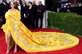 Rihanna&#39;s Canary-Yellow Met Gala Gown Inspires Sizzling Memes ... via Relatably.com