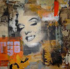 Claus Costa,"Marilyn Monroe", Painting, Mixed Media, 120 x 120 cm | Comments ...