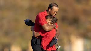 Tiger Woods and son Charlie at the PNC Championship