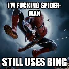 The Amazing Spider-man Bing memes | quickmeme via Relatably.com