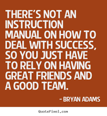 Design picture quote about success - There&#39;s not an instruction ... via Relatably.com