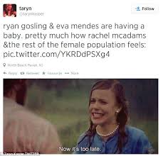 Twitter hilariously reacts to Ryan Gosling and Eva Mendes&#39; happy ... via Relatably.com