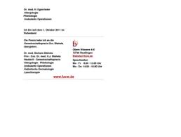 Dr. med. Ulrich Zimmermann \u0026amp; Dr. med. Wiltrud Mollenkopf