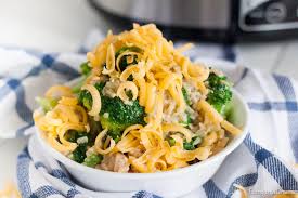Crock pot chicken broccoli and rice casserole - easy one pot meal