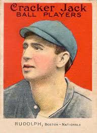 1915 Cracker Jack Dick Rudolph #154 Baseball Card - 51388