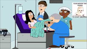 Image result for cartoon pic woman with new born baby and father