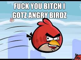 FUCK YOU BITCH I GOTZ ANGRY BIRDS memes | quickmeme via Relatably.com
