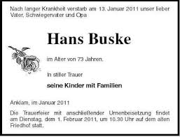 Hans Buske | Nordkurier Anzeigen